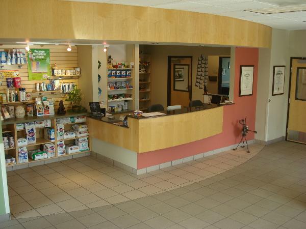 Our reception area and retail space